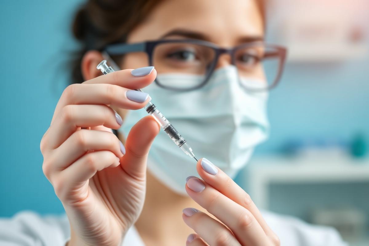 Pharmacist preparing a vaccine